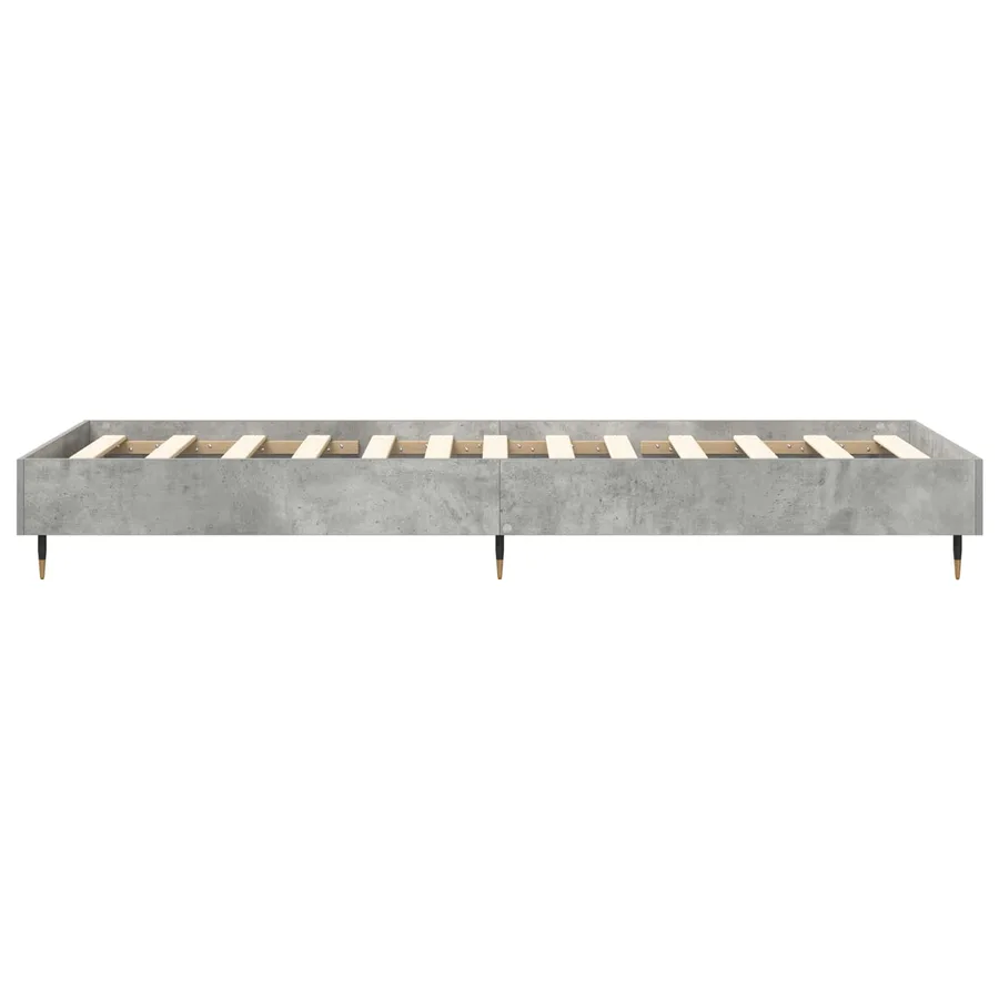 Cadre de lit Gris béton 80 x 200 cm Bois d'ingénierie - 4