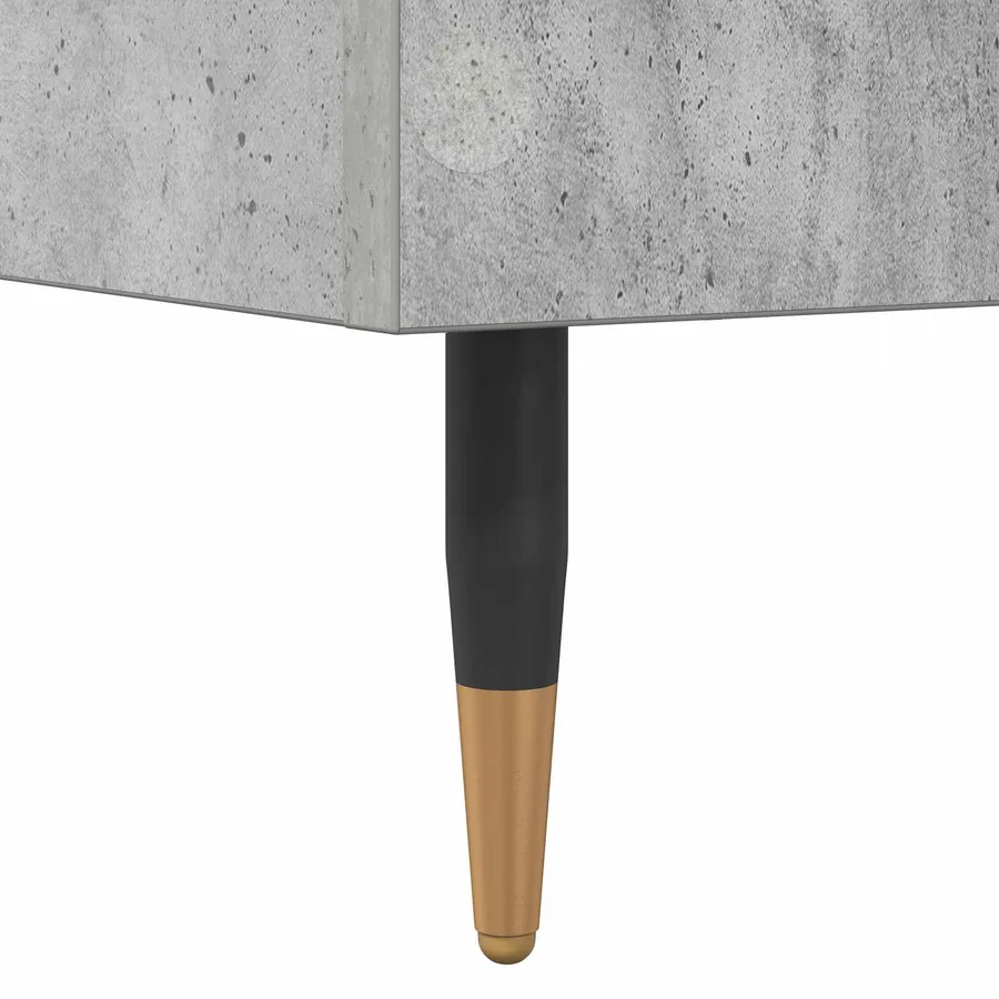 Cadre de lit Gris béton 80 x 200 cm Bois d'ingénierie - 6