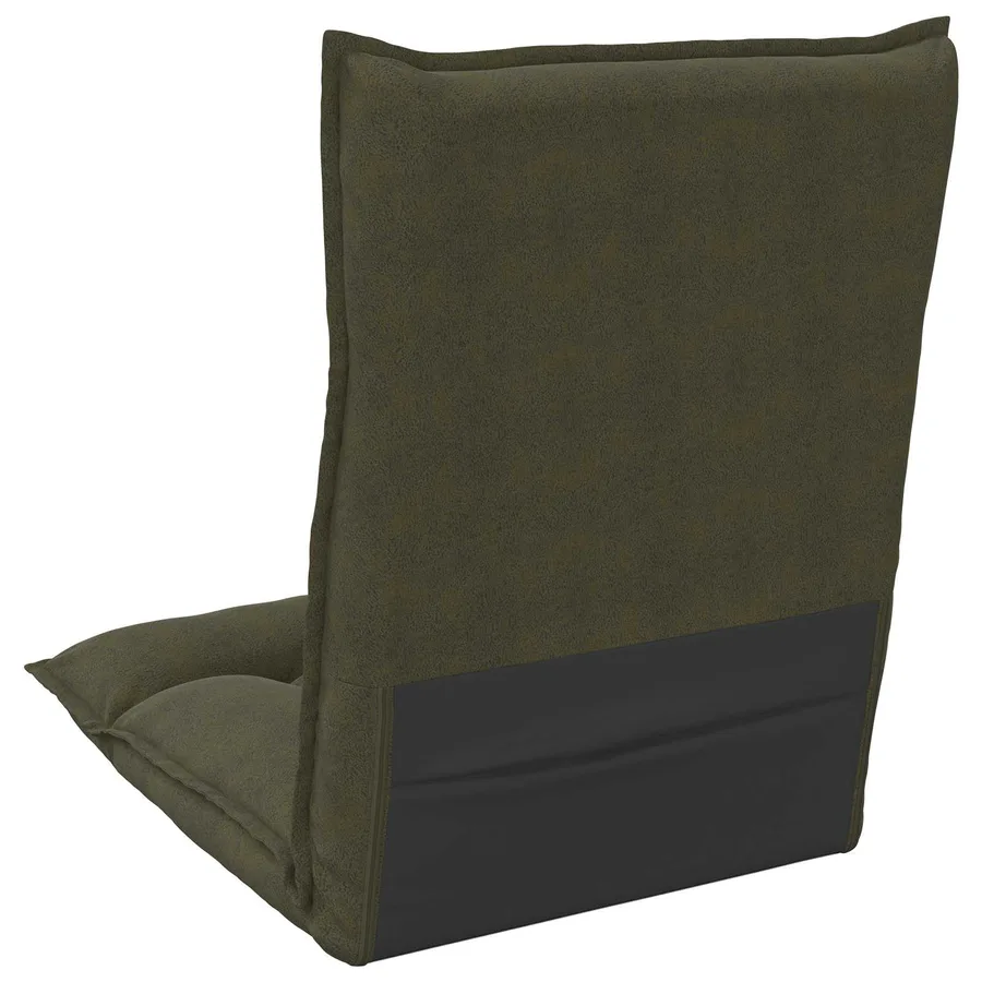 Fauteuil de sol ajustable Vert armée Tissu - 5