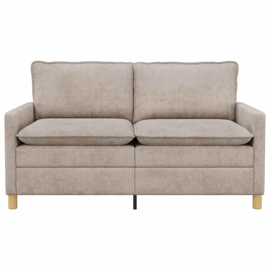 Canapé Beige 156 x 81 x 87,5 cm Polyester - 3