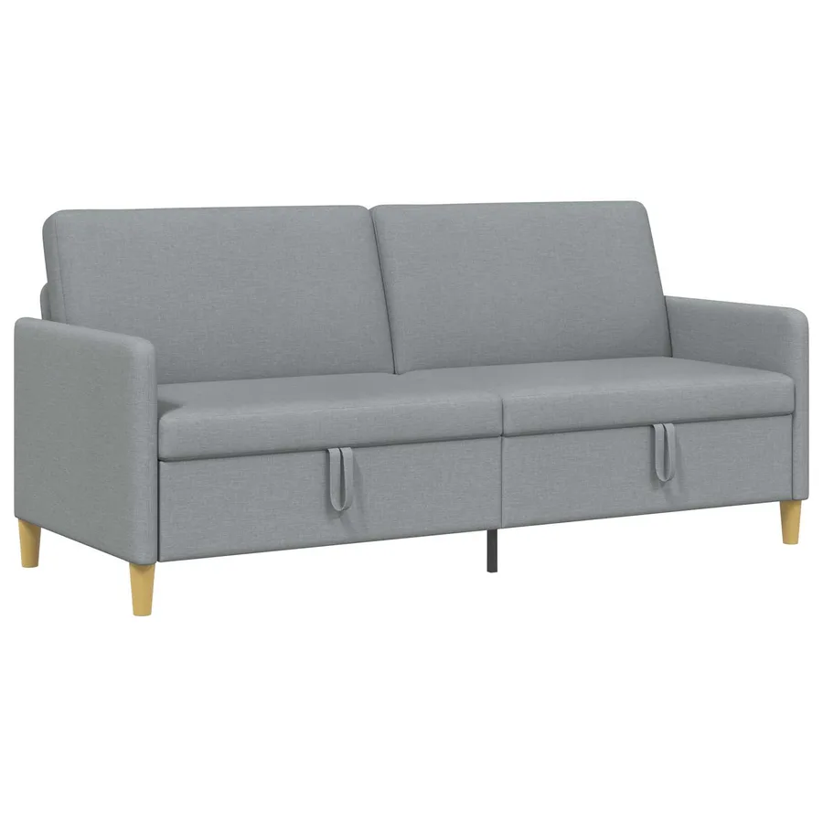 Sofa avec rangement Gris clair 192 x 78 x 87 cm Polyester - 2