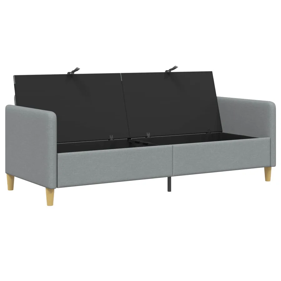Sofa avec rangement Gris clair 192 x 78 x 87 cm Polyester - 4