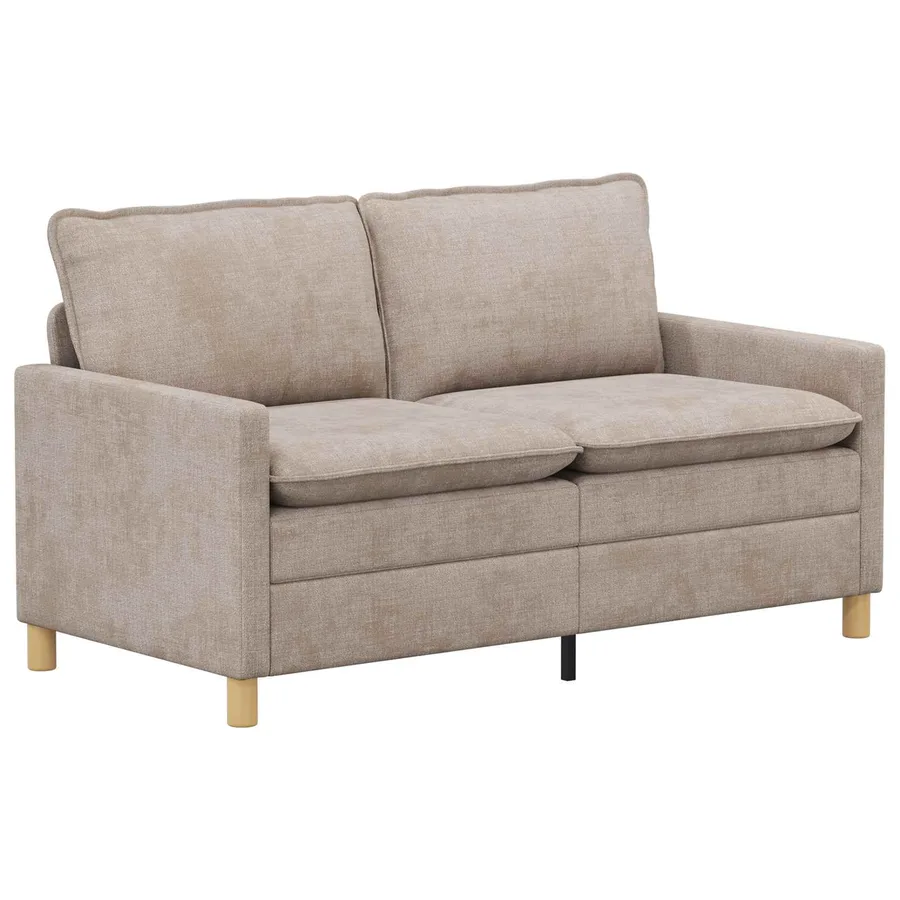 Ensemble de Canapés 2 pcs Beige Polyester - 4