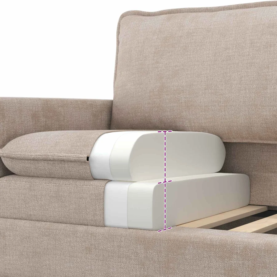 Ensemble de Canapés 2 pcs Beige Polyester - 6