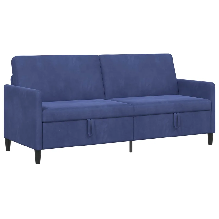 Sofa avec rangement Bleu police 192 x 78 x 87 cm Polyester - 2