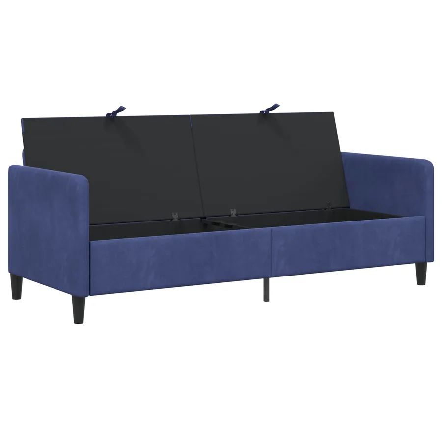 Sofa avec rangement Bleu police 192 x 78 x 87 cm Polyester - 4
