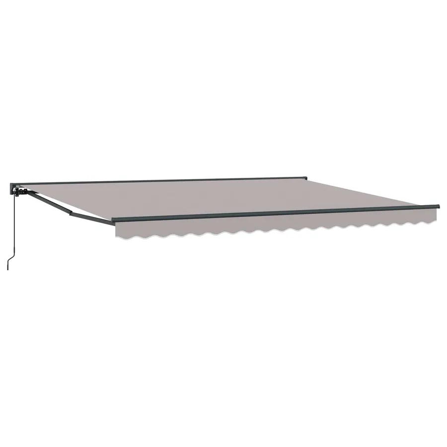Auvent rétractable manuel Gris clair 5 × 3,5 m - 2