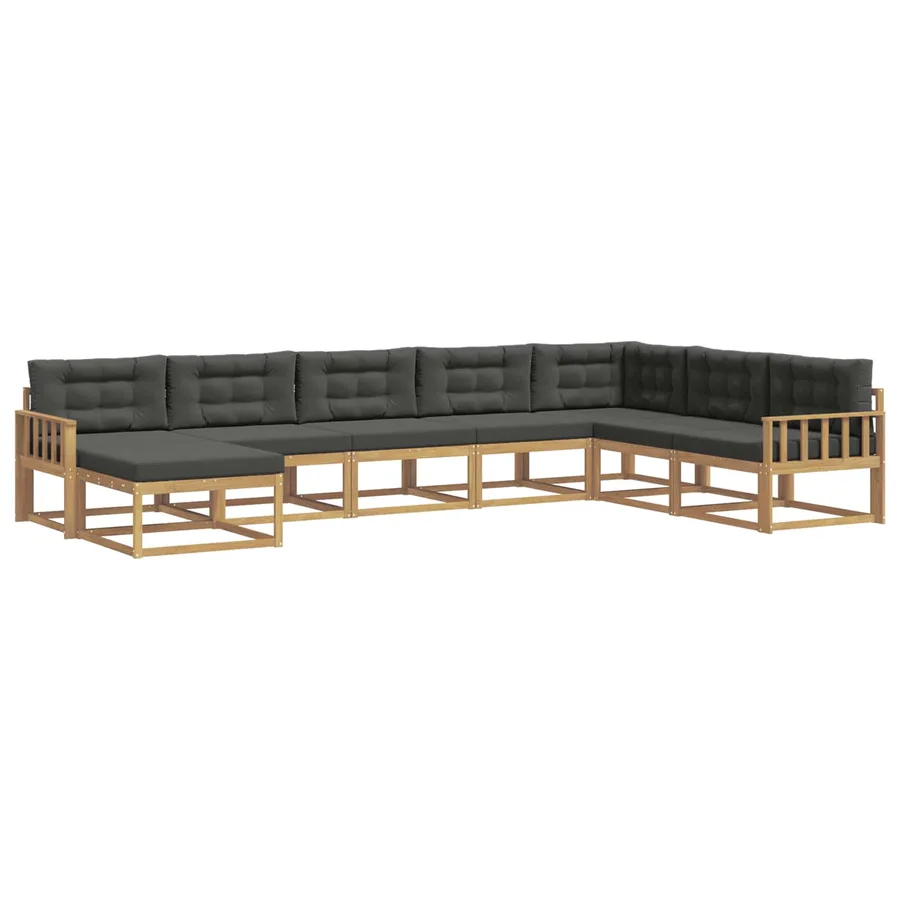 Ensemble de canapés d'extérieur 8 pcs Blanc et anthracite - 2