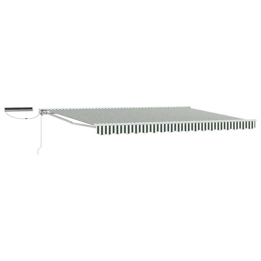 Auvent rétractable électrique Vert et blanc 4,5 × 3 m - 2