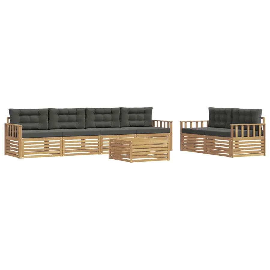 Ensemble de canapés d'extérieur 7 pc Blanc et anthracite - 2