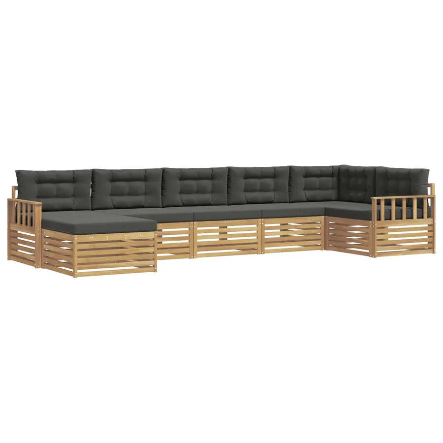Ensemble de canapés d'extérieur 7 pc Blanc et anthracite - 2