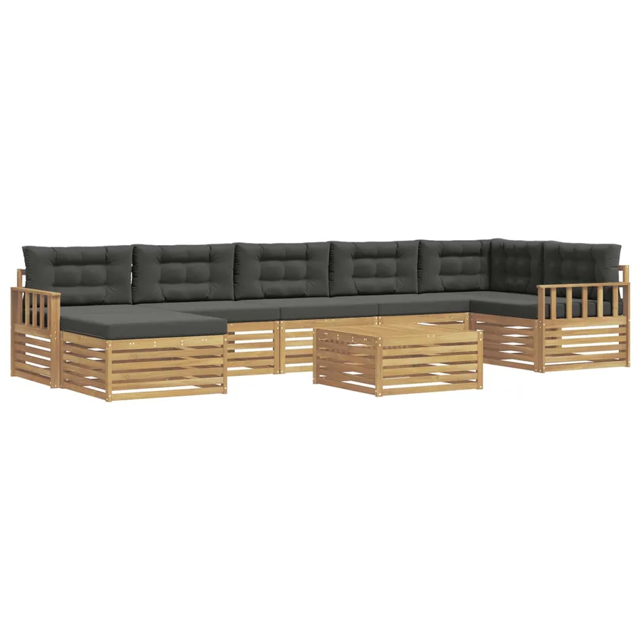 Ensemble de canapés d'extérieur 8 pc Blanc et anthracite - 2