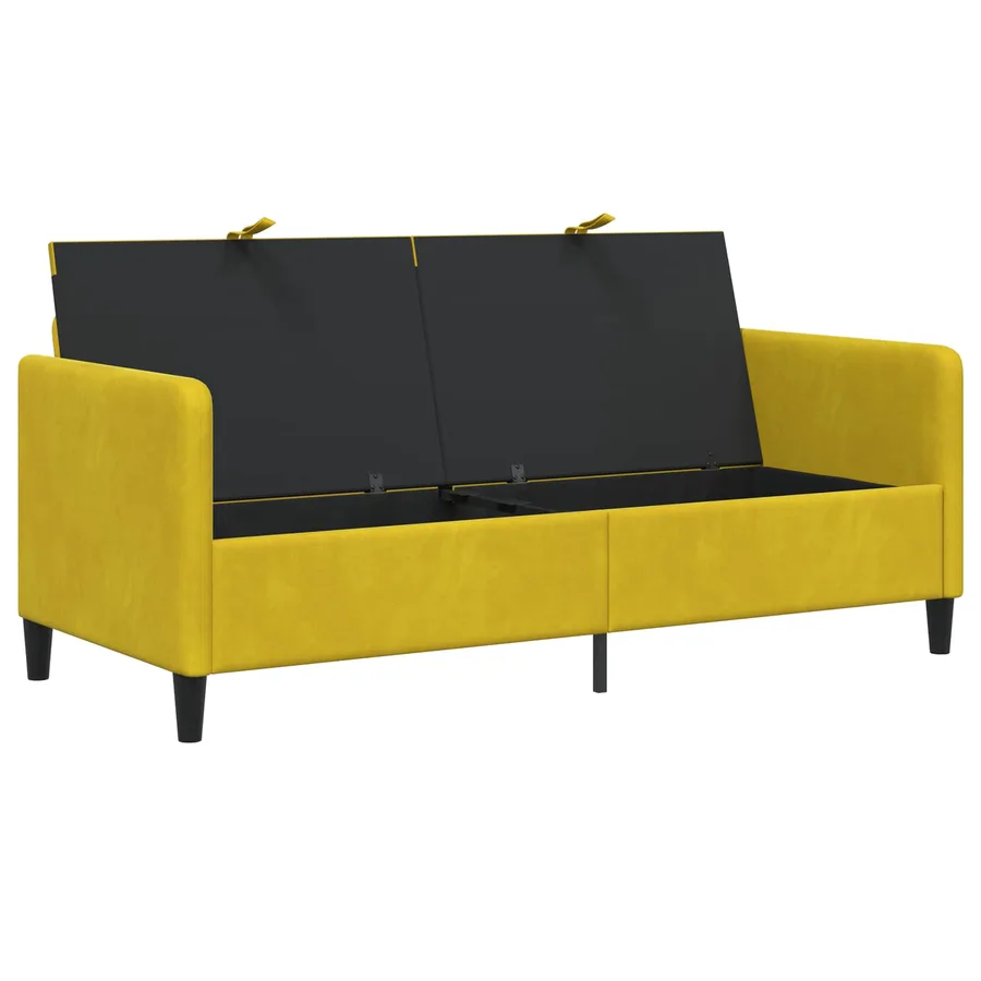 Sofa avec rangement Jaune 172 x 78 x 87 cm Polyester - 4
