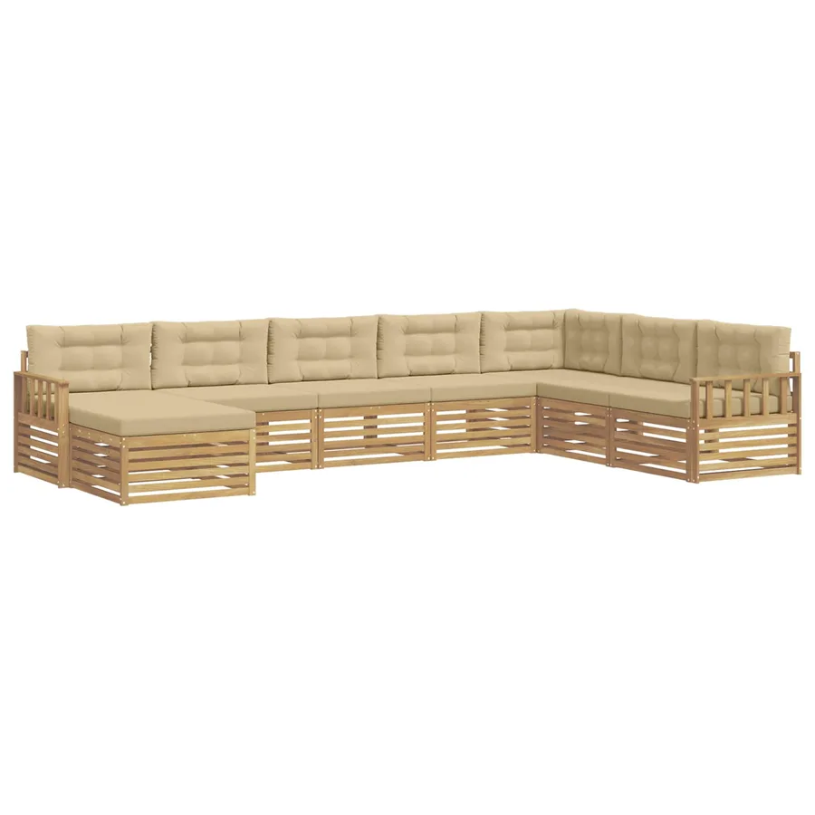 Ensemble de canapés d'extérieur 8 pc Blanc et Beige - 2