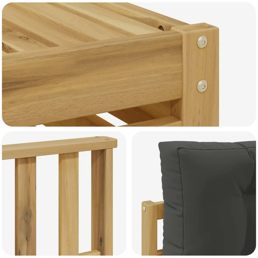 Ensemble de canapés d'extérieur 6 pc Blanc et anthracite - 5