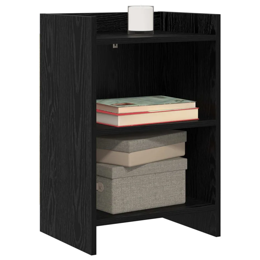 Tables de chevet Chêne noir 40 x 30 x 60 cm Bois d'ingénierie - 2
