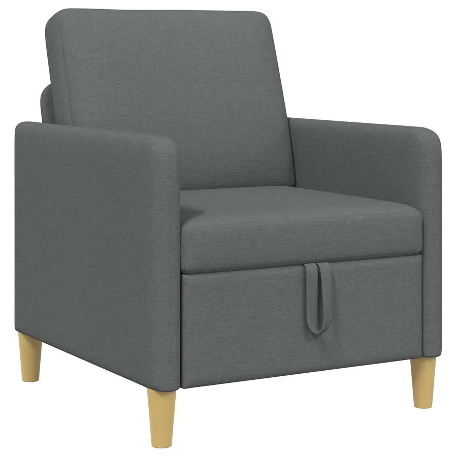 Sofa avec rangement Gris foncé 72 x 78 x 87 cm Polyester - 2