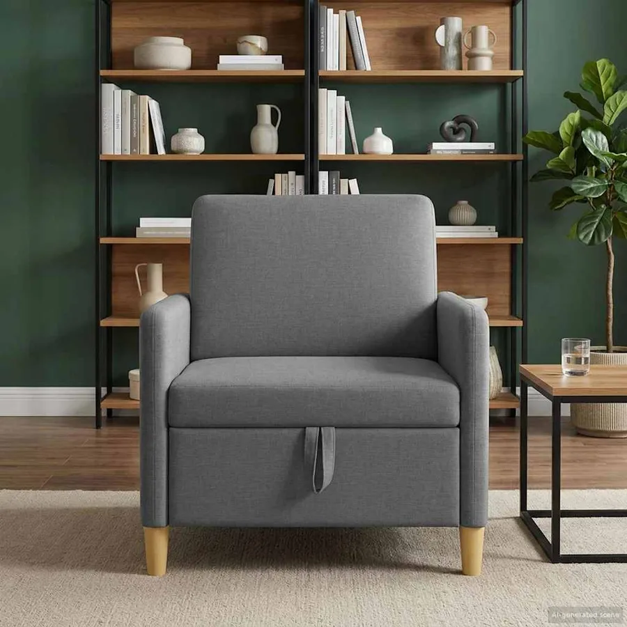 Sofa avec rangement Gris foncé 72 x 78 x 87 cm Polyester - 3