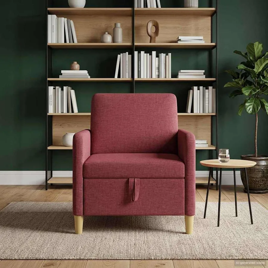 Sofa avec rangement Bordeaux 72 x 78 x 87 cm Polyester - 3