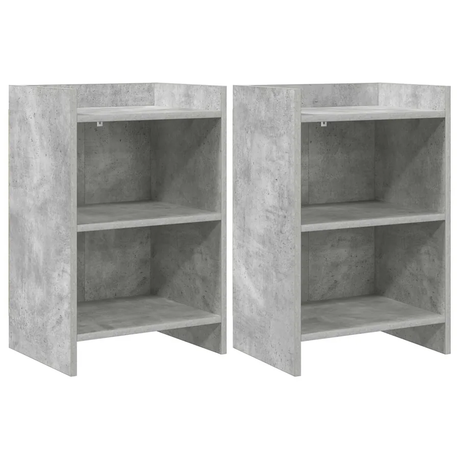Tables de chevet 2 pcs Gris béton 40 x 30 x 60 cm
