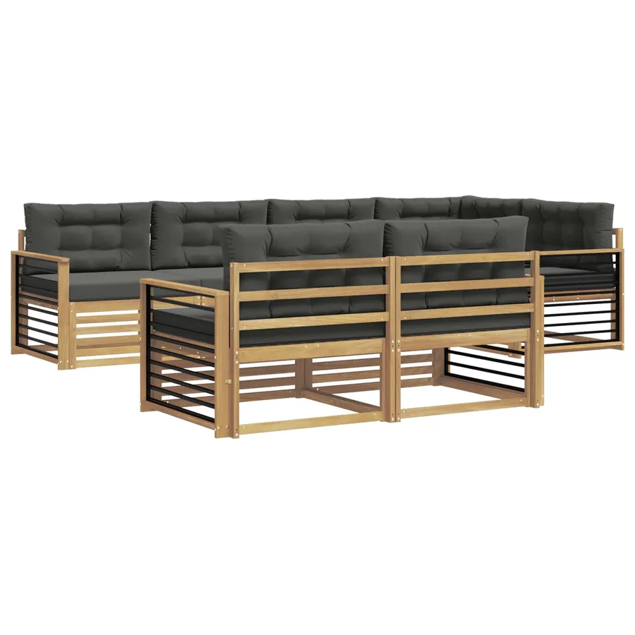 Ensemble de canapés d'extérieur 7 pc Blanc et anthracite - 2