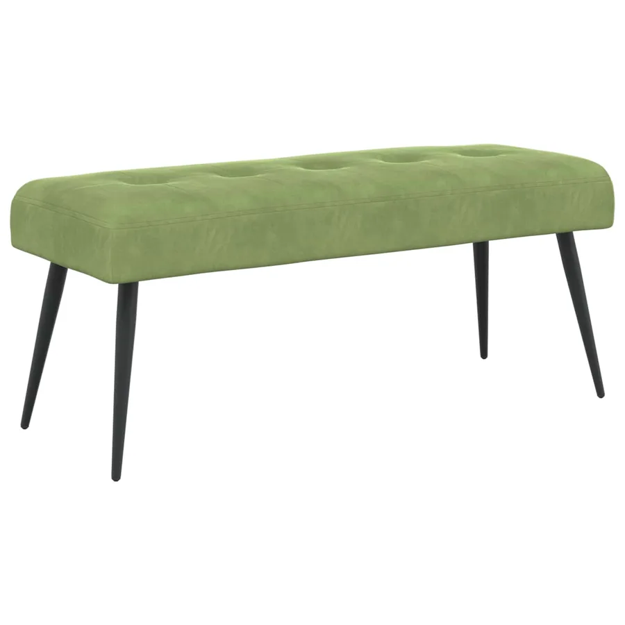 Banc avec capitonnage bouton Vert clair 110 x 40 x 46 cm - 2