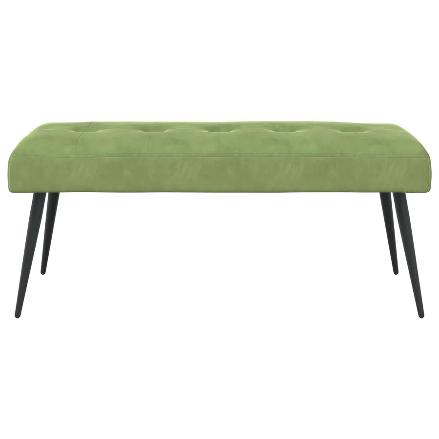 Banc avec capitonnage bouton Vert clair 110 x 40 x 46 cm - 5