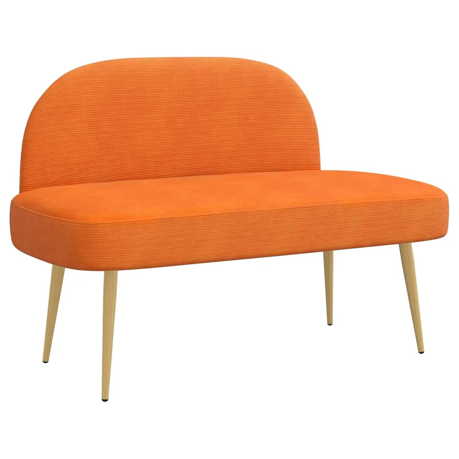 Banc rembourré avec dossier Orange 110 x 60 x 76 cm - 2