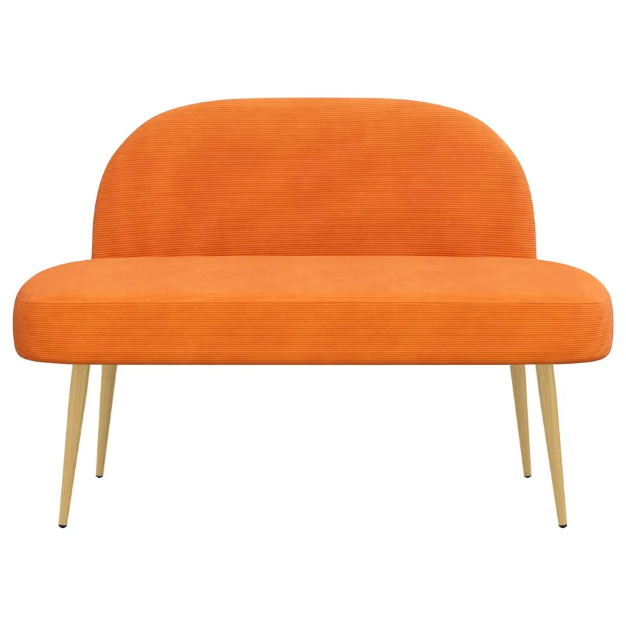 Banc rembourré avec dossier Orange 110 x 60 x 76 cm - 3