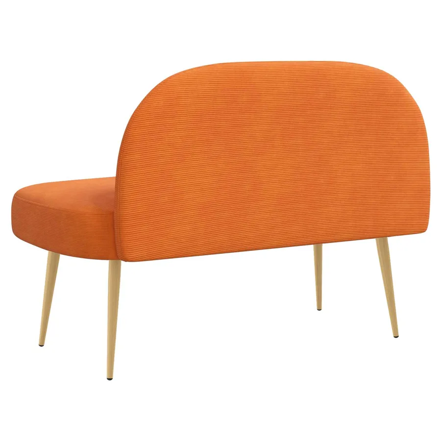 Banc rembourré avec dossier Orange 110 x 60 x 76 cm - 4