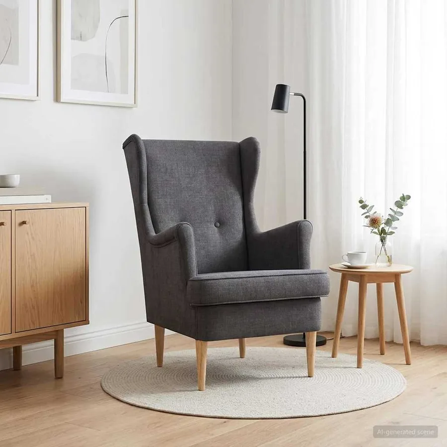 Fauteuil Gris foncé ARES - 3