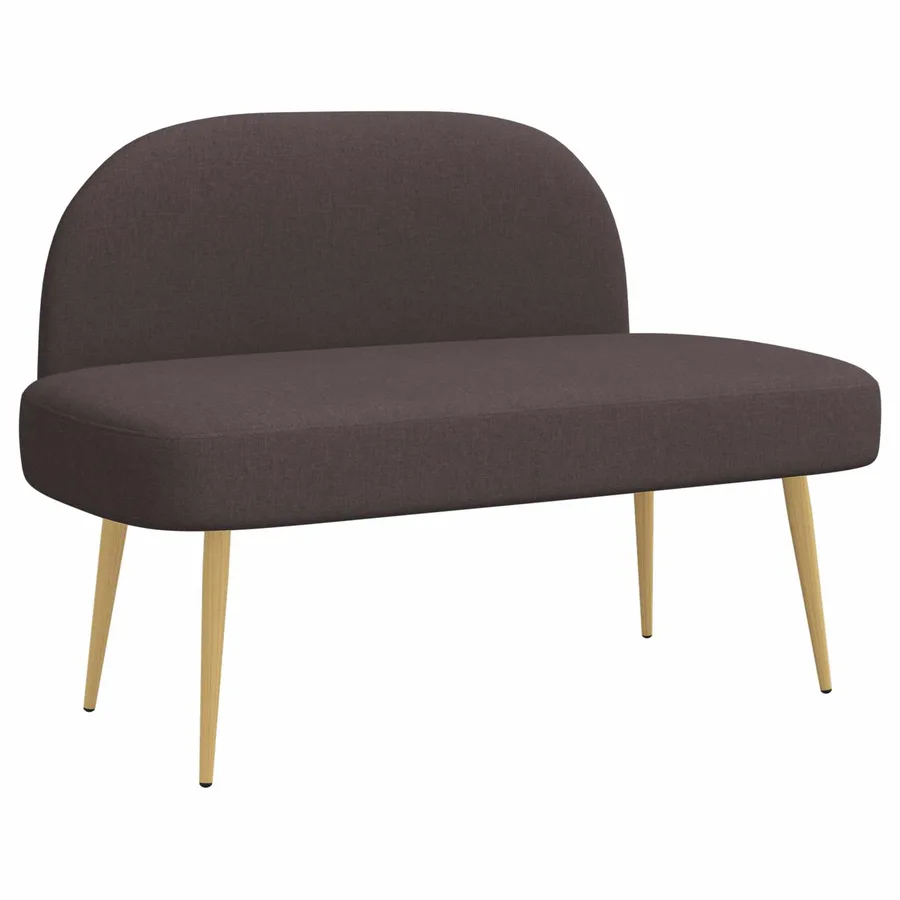 Banc rembourré avec dossier Marron foncé 110 x 60 x 76 cm - 2