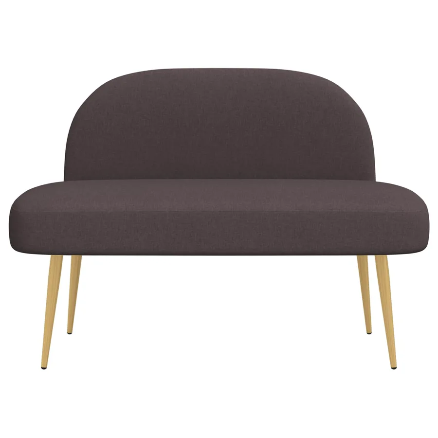 Banc rembourré avec dossier Marron foncé 110 x 60 x 76 cm - 3