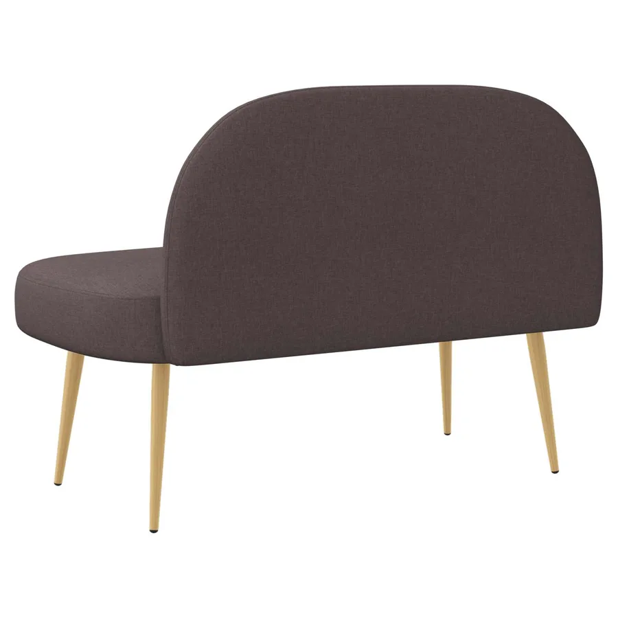 Banc rembourré avec dossier Marron foncé 110 x 60 x 76 cm - 4