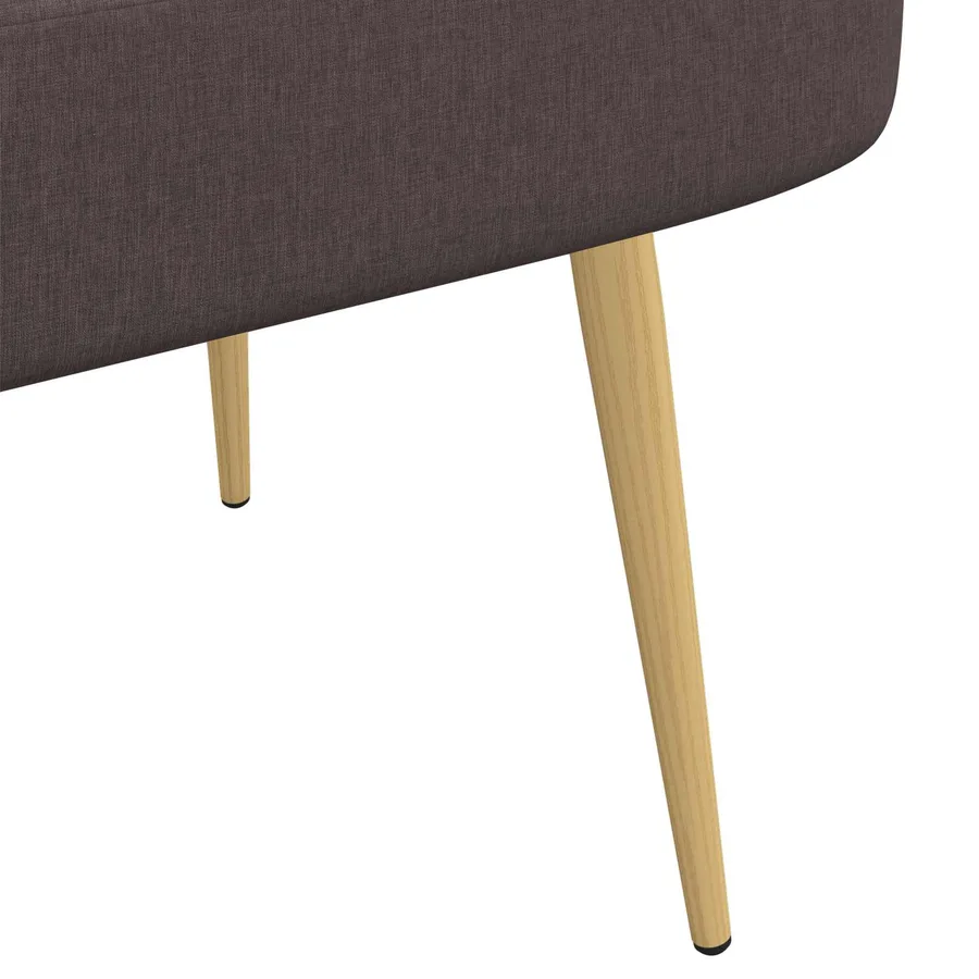 Banc rembourré avec dossier Marron foncé 110 x 60 x 76 cm - 6