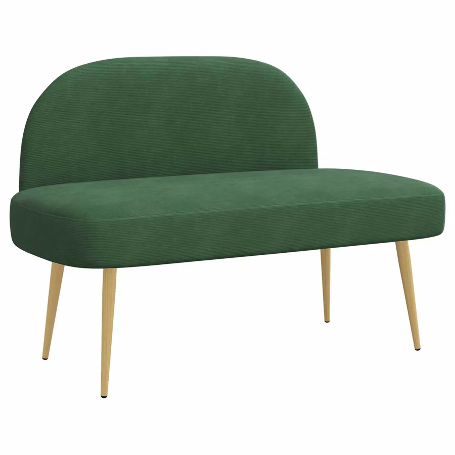 Banc rembourré avec dossier Vert jungle 110 x 60 x 76 cm - 2