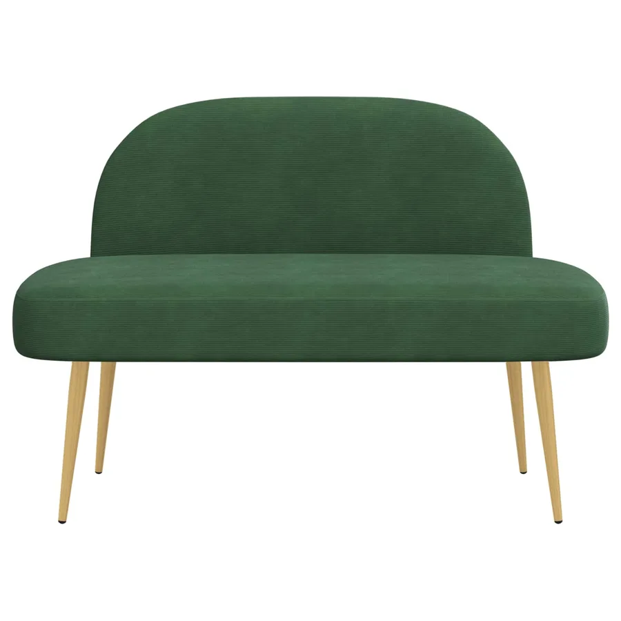 Banc rembourré avec dossier Vert jungle 110 x 60 x 76 cm - 3
