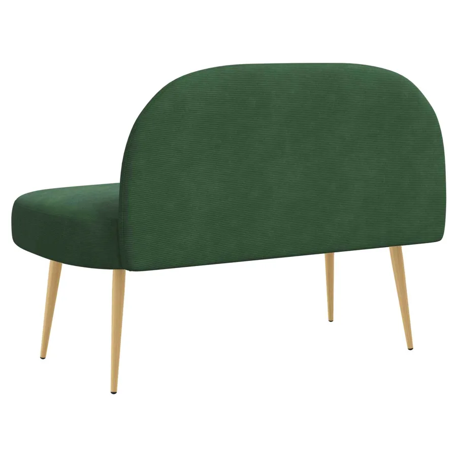 Banc rembourré avec dossier Vert jungle 110 x 60 x 76 cm - 4