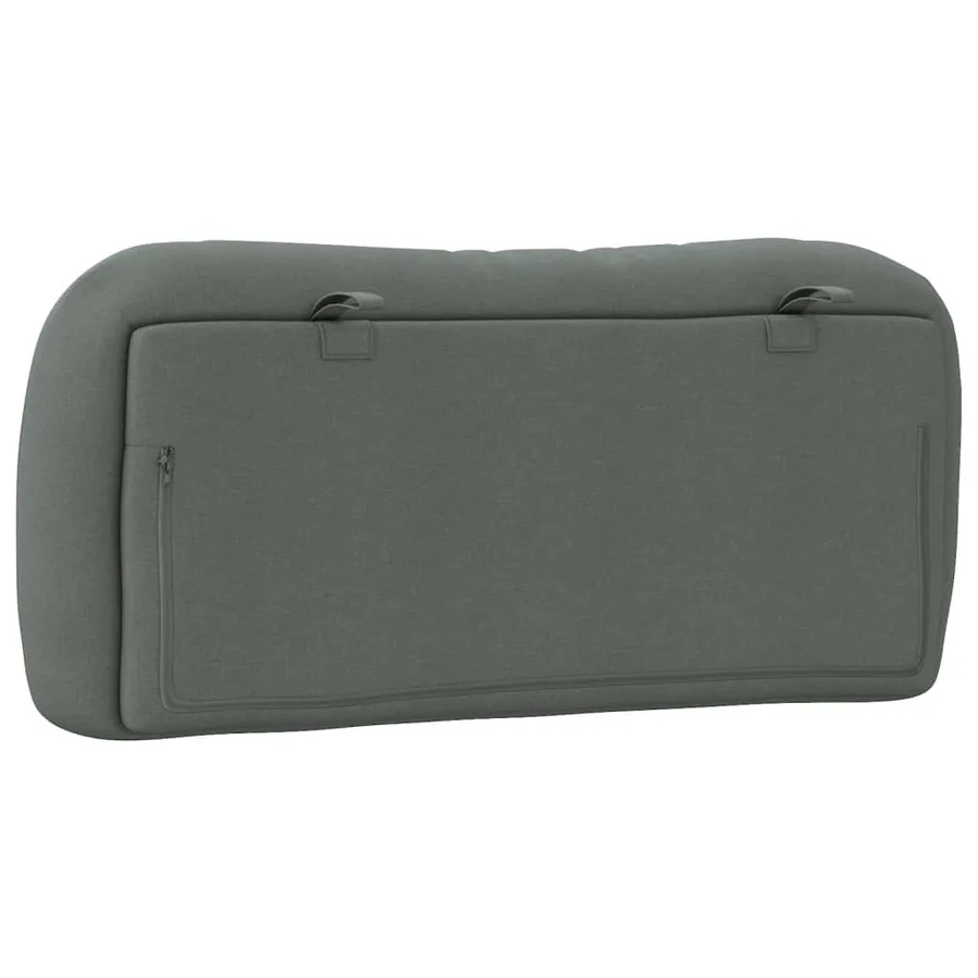 Coussin de tête de lit Hvar gris foncé 90 cm tissu - 7