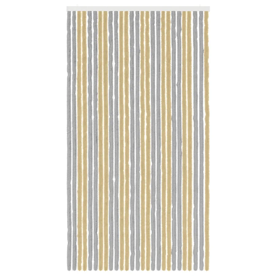 Rideau anti-insectes en chenille Gris et Beige 118 x 220 cm - 3