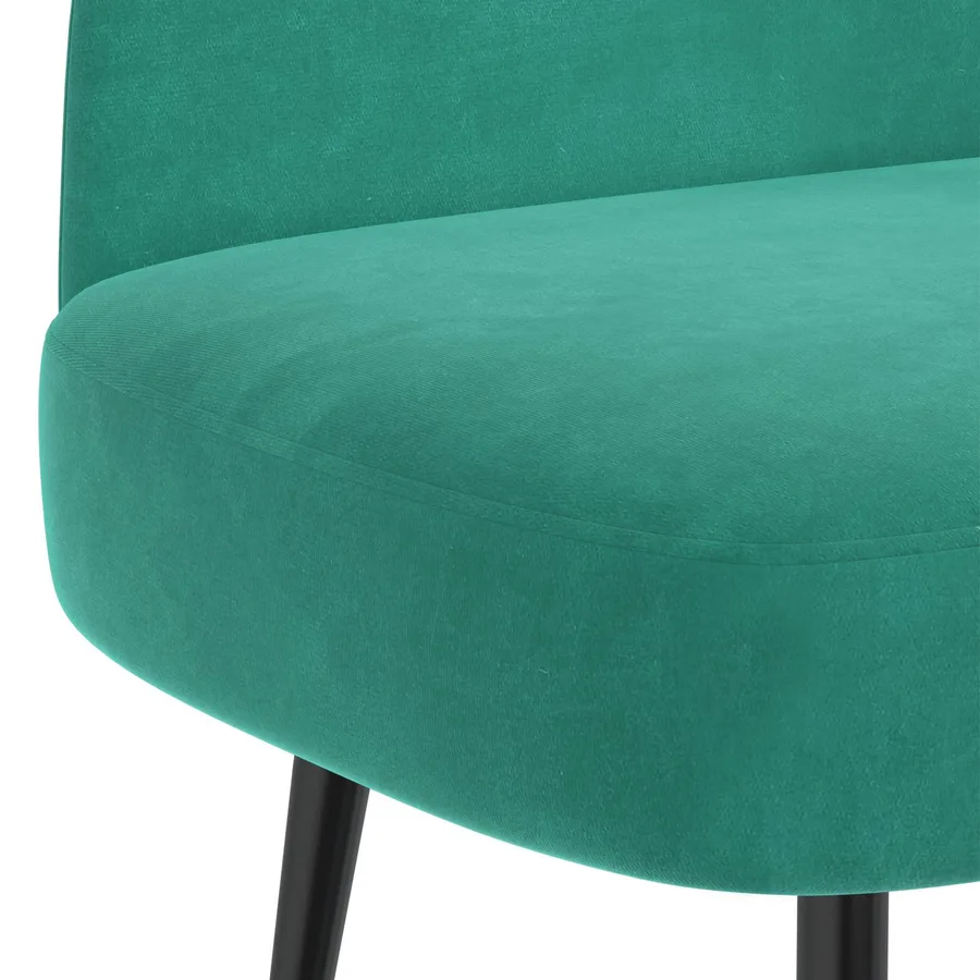Banc rembourré avec dossier Turquoise 110 x 60 x 76 cm Velours - 5