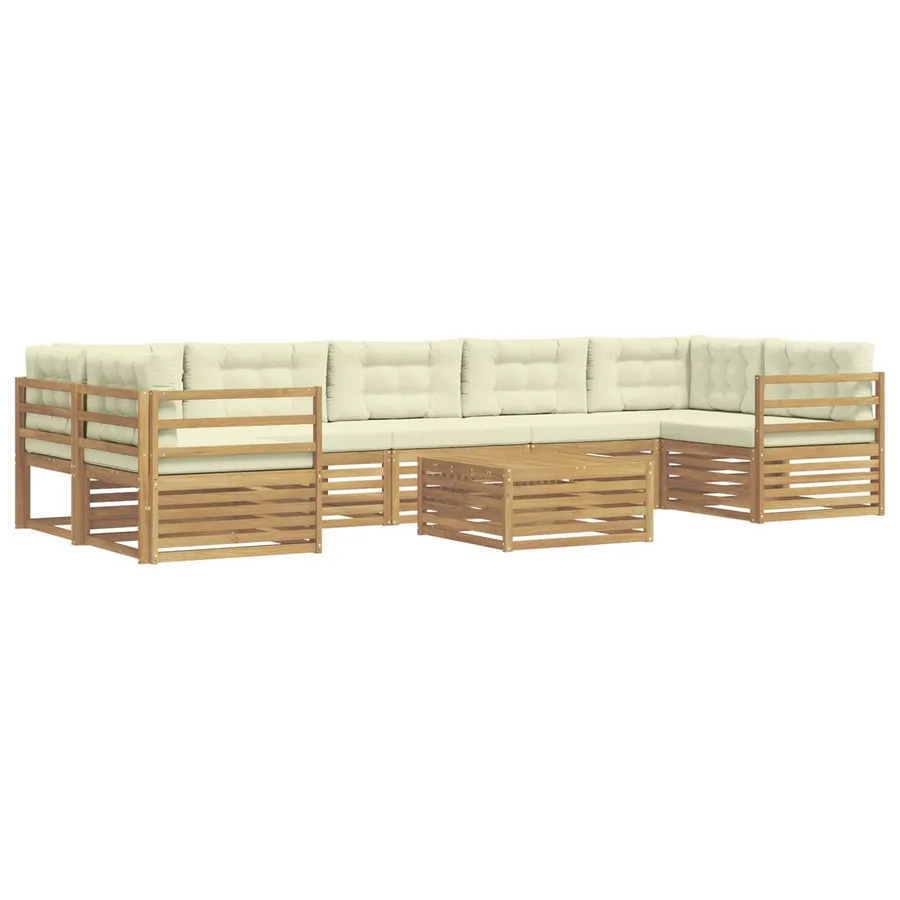 Ensemble de canapés d'extérieur 8 pc Blanc et crème - 2