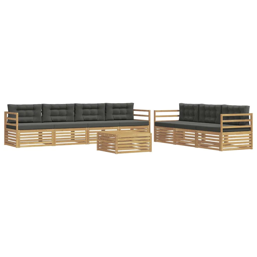 Ensemble de canapés d'extérieur 8 pc Blanc et anthracite - 2