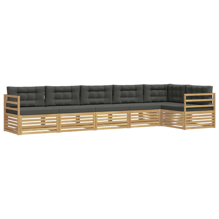 Ensemble de canapés d'extérieur 6 pc Blanc et anthracite - 2