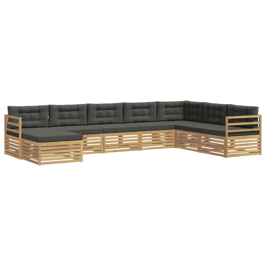 Ensemble de canapés d'extérieur 8 pc Blanc et anthracite - 2