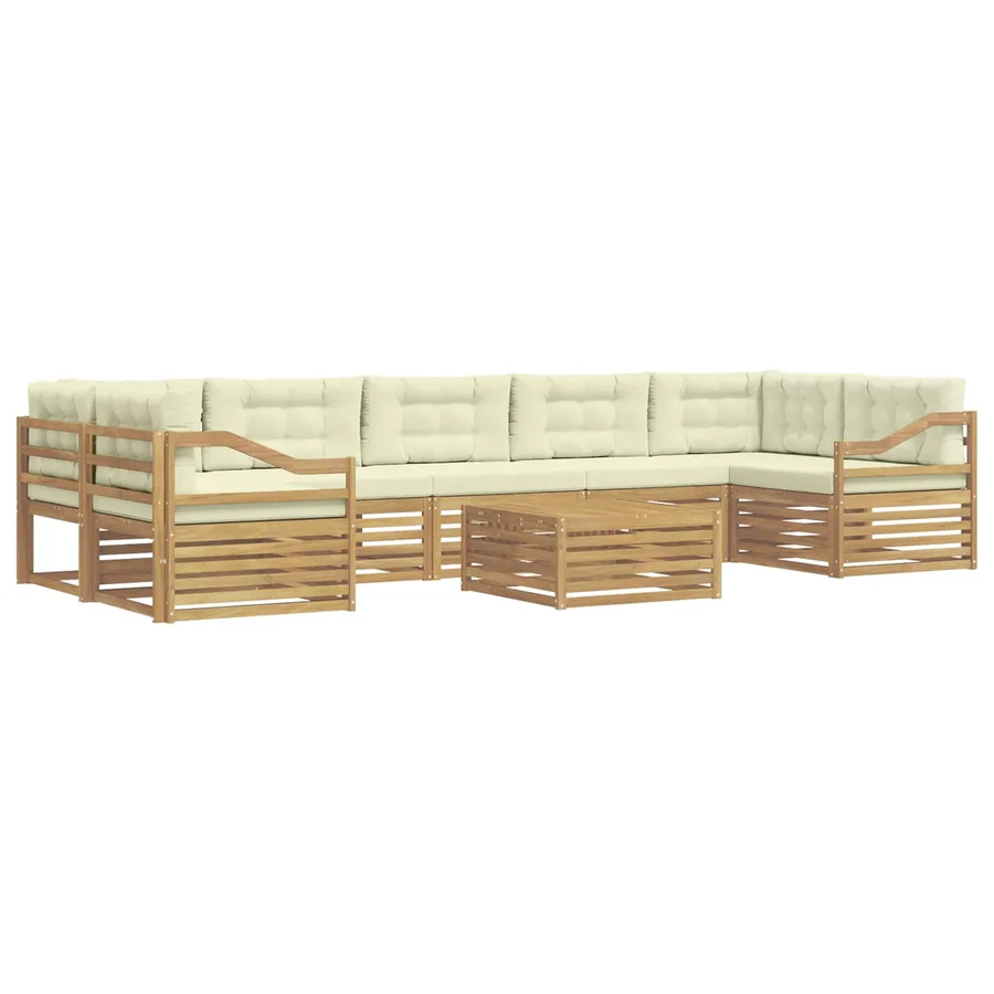 Ensemble de canapés d'extérieur 8 pc Blanc et crème - 2
