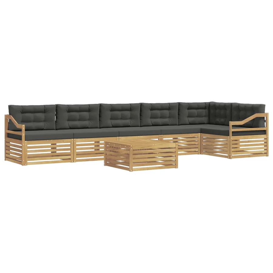 Ensemble de canapés d'extérieur 7 pc Blanc et anthracite - 2