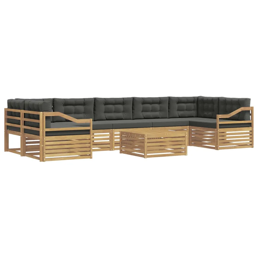 Ensemble de canapés d'extérieur 8 pc Blanc et anthracite - 2