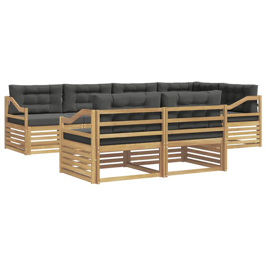Ensemble de canapés d'extérieur 7 pc Blanc et anthracite - 2