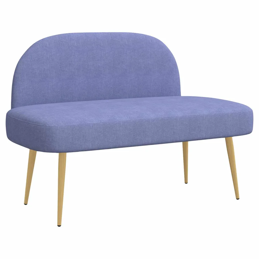 Banc rembourré avec dossier Bleu jean 110 x 60 x 76 cm - 2
